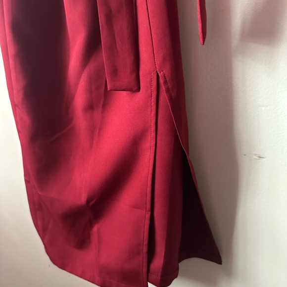 Favlux Burgundy Button Front Jumper Dress Size small - Picture 6 of 6